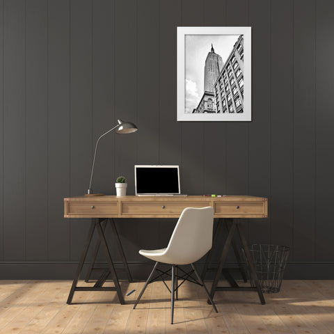 New York sky White Modern Wood Framed Art Print by Gagliardi, Giovanni