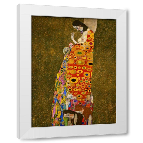 Hope White Modern Wood Framed Art Print by Klimt, Gustav