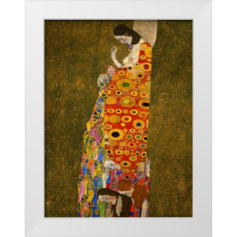 Hope White Modern Wood Framed Art Print by Klimt, Gustav