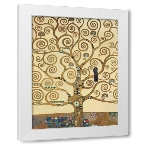 The Tree of Life White Modern Wood Framed Art Print by Klimt, Gustav