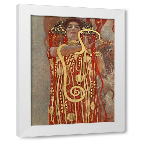 Medicina White Modern Wood Framed Art Print by Klimt, Gustav