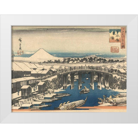 After Snow White Modern Wood Framed Art Print by Hiroshige, Ando