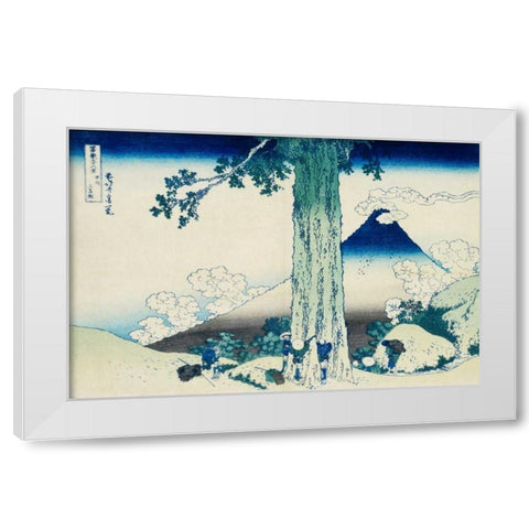 View of Mount Fuji ca. 1829-1833 White Modern Wood Framed Art Print by Hokusai