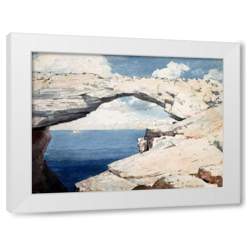 Glass Windows, Bahamas  White Modern Wood Framed Art Print by Homer, Winslow