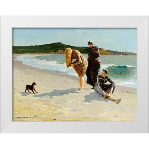 Eagle Head, Manchester, Massachusetts White Modern Wood Framed Art Print by Homer, Winslow