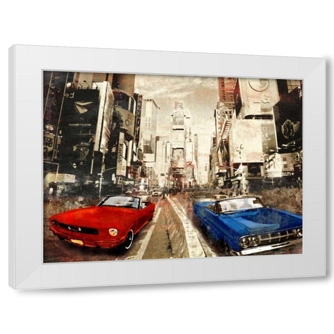 Horse Power White Modern Wood Framed Art Print by Baldo, Ivan