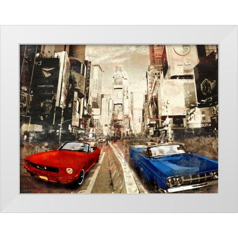 Horse Power White Modern Wood Framed Art Print by Baldo, Ivan