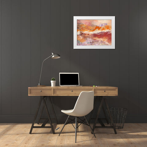 Iride White Modern Wood Framed Art Print by Corrado, Italo