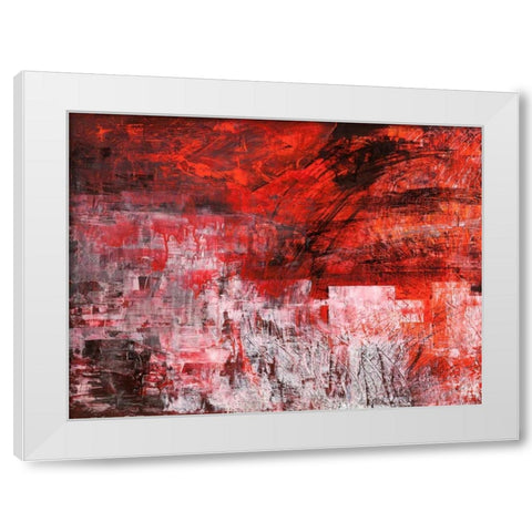 Rosso tramonto White Modern Wood Framed Art Print by Corrado, Italo