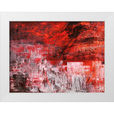 Rosso tramonto White Modern Wood Framed Art Print by Corrado, Italo