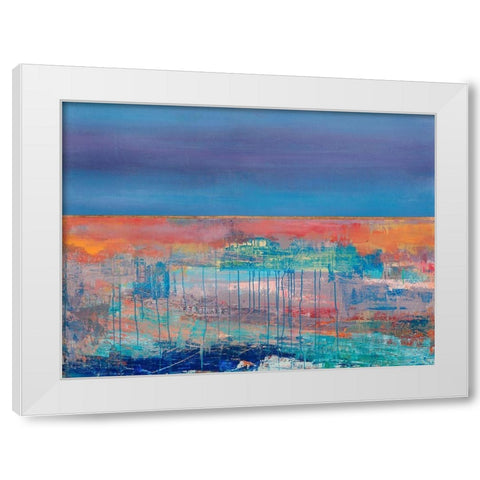 Riflessi della sera White Modern Wood Framed Art Print by Corrado, Italo