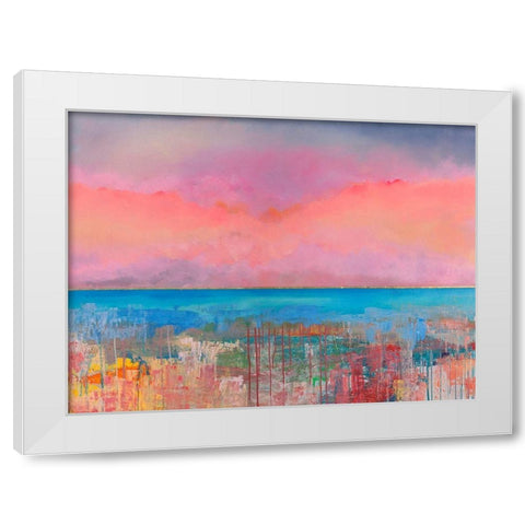 Tramonto infinito White Modern Wood Framed Art Print by Corrado, Italo