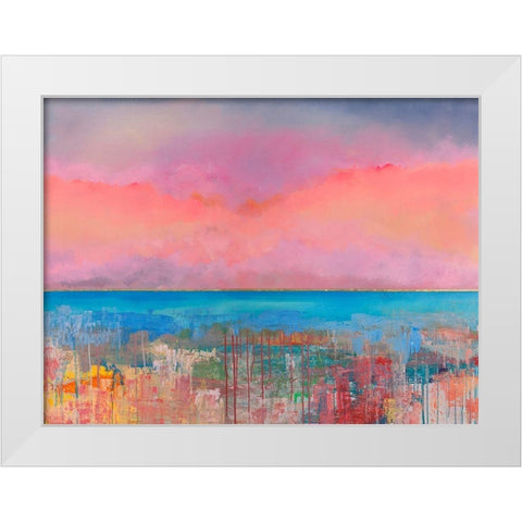 Tramonto infinito White Modern Wood Framed Art Print by Corrado, Italo