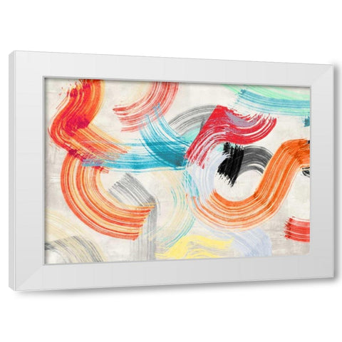 Sudden Motion White Modern Wood Framed Art Print by Ikeda, Haru