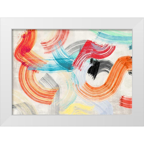 Sudden Motion White Modern Wood Framed Art Print by Ikeda, Haru