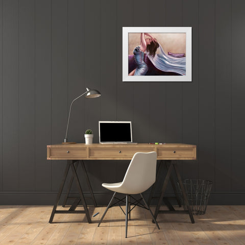 Cristelle White Modern Wood Framed Art Print by Silver, John