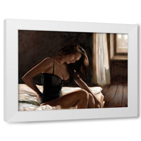Dim Light White Modern Wood Framed Art Print by Silver, John