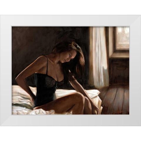 Dim Light White Modern Wood Framed Art Print by Silver, John