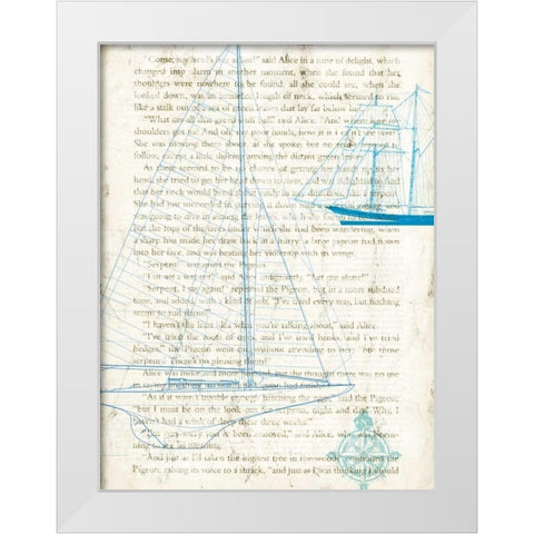 Classic Sailing II White Modern Wood Framed Art Print by Joannoo