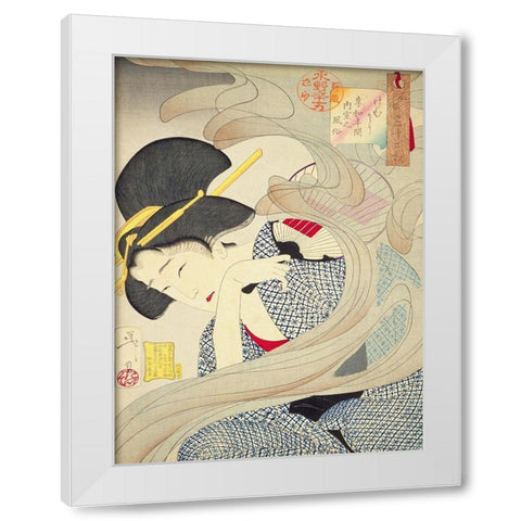 Phases of manners and customs White Modern Wood Framed Art Print by Yoshitoshi, Tsukioka