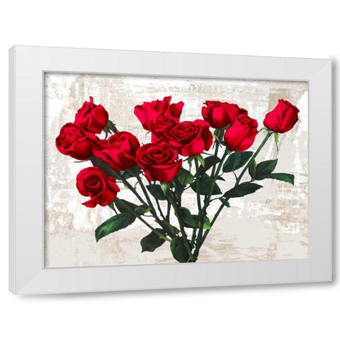 Bouquet White Modern Wood Framed Art Print by Thomlinson, Jenny