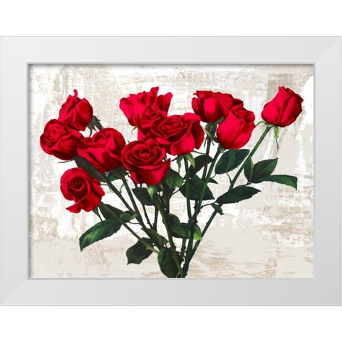 Bouquet White Modern Wood Framed Art Print by Thomlinson, Jenny