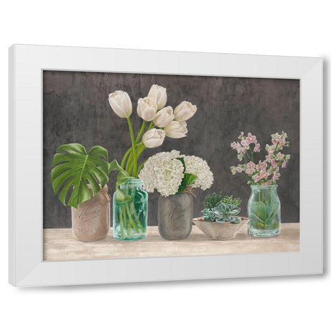 Spring Arrangement I White Modern Wood Framed Art Print by Thomlinson, Jenny
