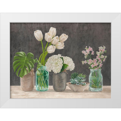 Spring Arrangement I White Modern Wood Framed Art Print by Thomlinson, Jenny