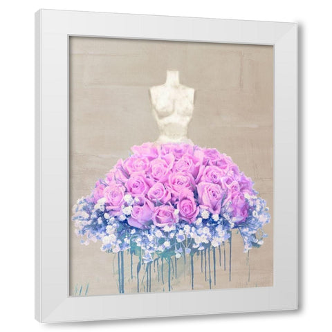 Dressed in Flowers II White Modern Wood Framed Art Print by Parr, Kelly