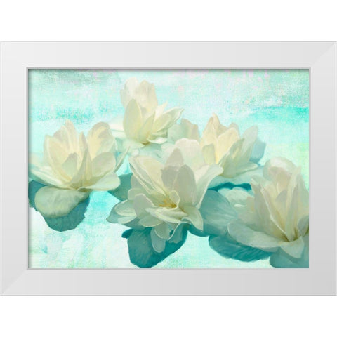 Nympheas White Modern Wood Framed Art Print by Parr, Kelly