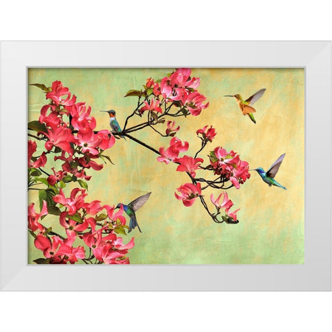 Flower Branch White Modern Wood Framed Art Print by Parr, Kelly