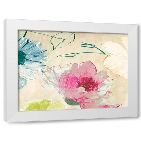 Colorful Composition I White Modern Wood Framed Art Print by Parr, Kelly