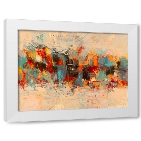 Estate White Modern Wood Framed Art Print by Lucas