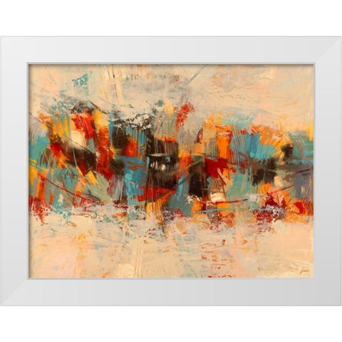 Estate White Modern Wood Framed Art Print by Lucas