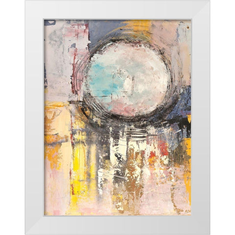 Tramonto di luna I (detail) White Modern Wood Framed Art Print by Lucas