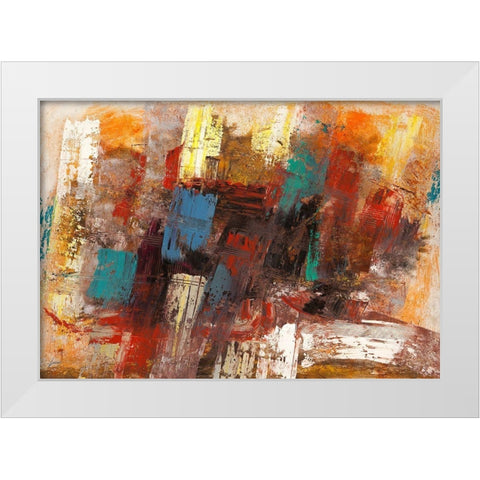 Gemme White Modern Wood Framed Art Print by Lucas