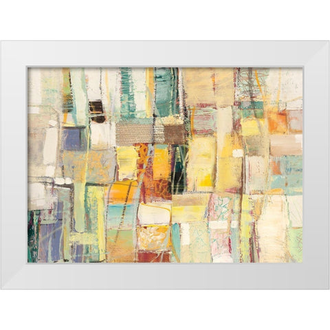 Colori di Primavera White Modern Wood Framed Art Print by Lucas