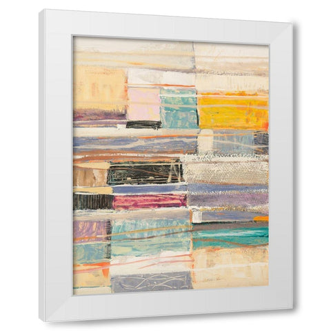 Athmo White Modern Wood Framed Art Print by Lucas