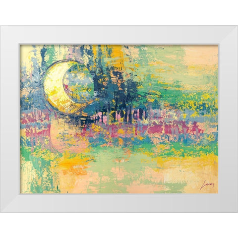 Riflessi di Luna White Modern Wood Framed Art Print by Lucas