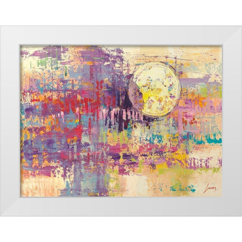 Luna crescente White Modern Wood Framed Art Print by Lucas
