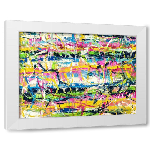 Rio White Modern Wood Framed Art Print by Lucas