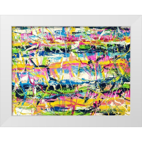 Rio White Modern Wood Framed Art Print by Lucas