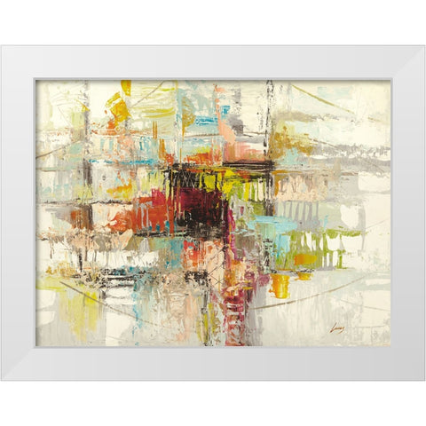 Lieve pensiero White Modern Wood Framed Art Print by Lucas