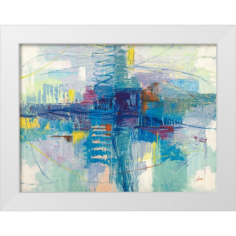 Di sera sul mare White Modern Wood Framed Art Print by Lucas