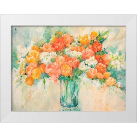 Bouquet di primavera White Modern Wood Framed Art Print by Banfi, Laura