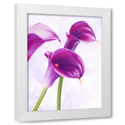 Duet II White Modern Wood Framed Art Print by Villa, Luca