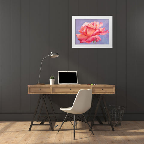 Velluto White Modern Wood Framed Art Print by Villa, Luca