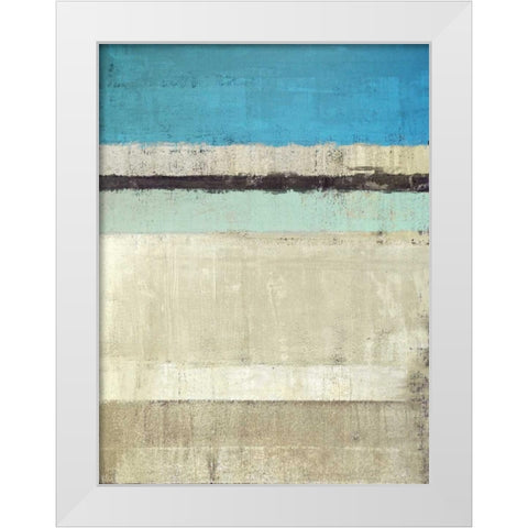 Horizon #1 White Modern Wood Framed Art Print by Maun, Ludwig