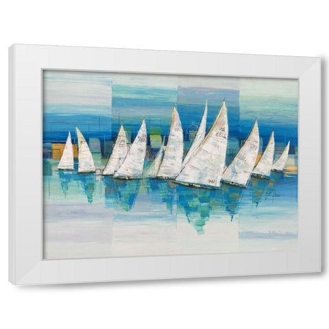 Oceano White Modern Wood Framed Art Print by Florio, Luigi