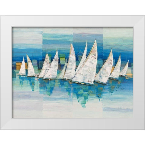 Oceano White Modern Wood Framed Art Print by Florio, Luigi